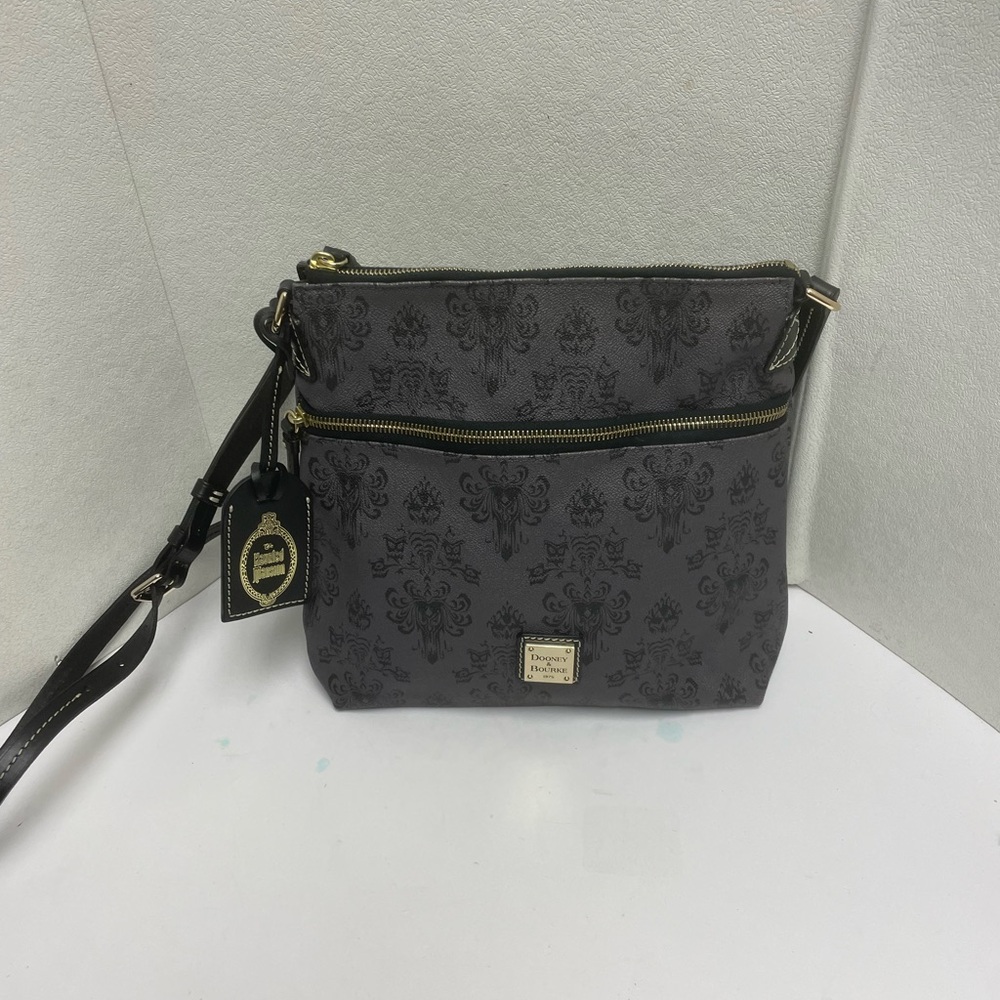 Dooney & Bourke Disney Haunted Mansion Wallpaper Crossbody Bag Letter Carrier
